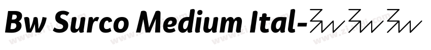 Bw Surco Medium Ital字体转换